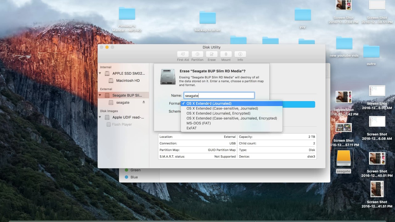 Format hard drive for mac in windows